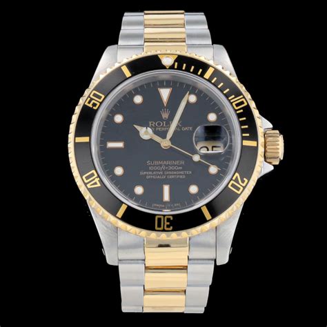 rolex date anni 90 nero con numeri oro|Rolex Submariner Date 16613 Purple Dial 18 Kt Gold & Steel.